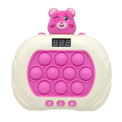 Электронная приставка Pop It консоль Quick Push Finger Press "Мишки" ZZ-100(Pink), розовый ZZ-100(Pink) фото