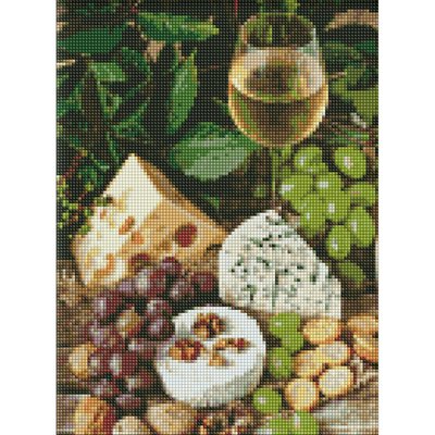 Алмазная мозаика"Белое вино с сыром" Идейка AMO7378 30х40 см AMO7378 фото