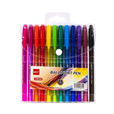 Набір ручок кулькових "Ellott" ET1194-12 Bambi 12 кольорів ET1194-12 фото